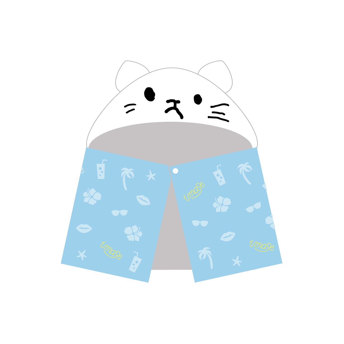 BUSAIKU NA NEKO HOODED TOWEL