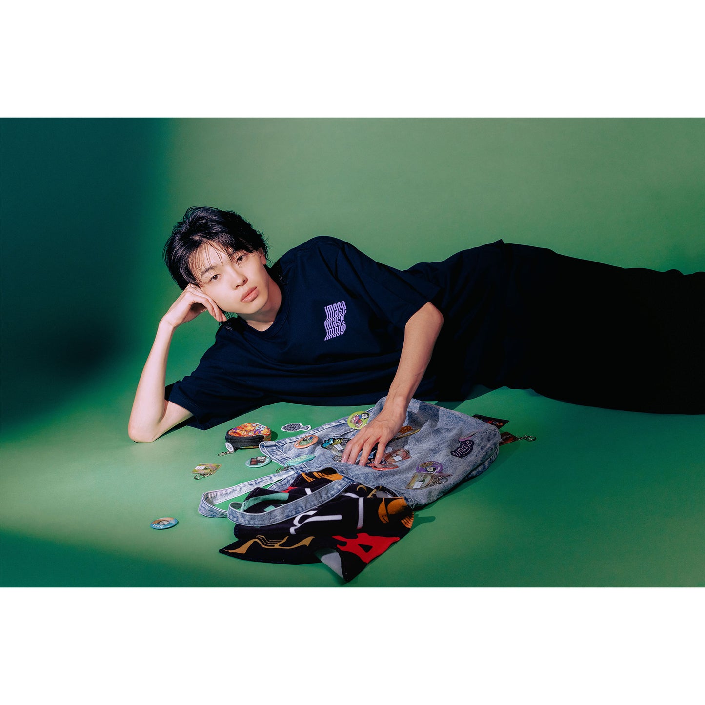 imase WAVE LOGO T-SHIRTS / BLACK