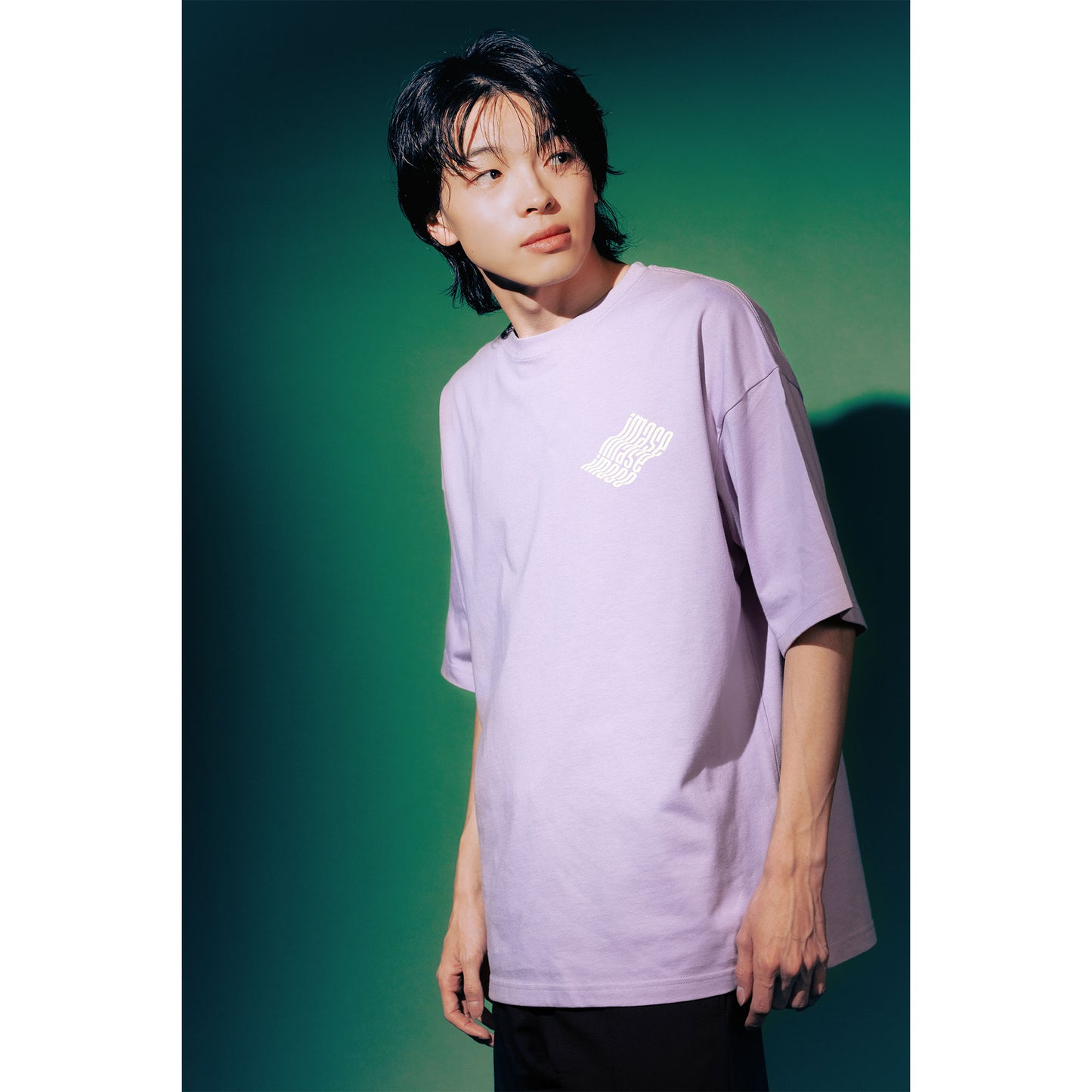imase WAVE LOGO T-SHIRTS / ASH PURPLE