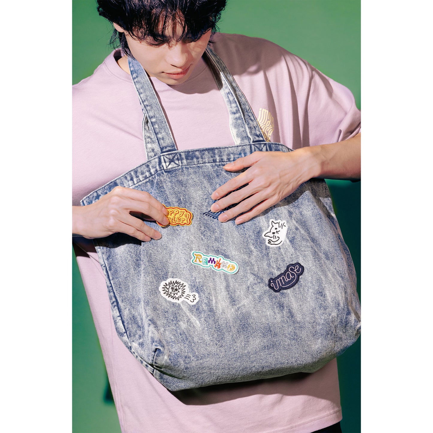 imase WAVE LOGO TOTE BAG
