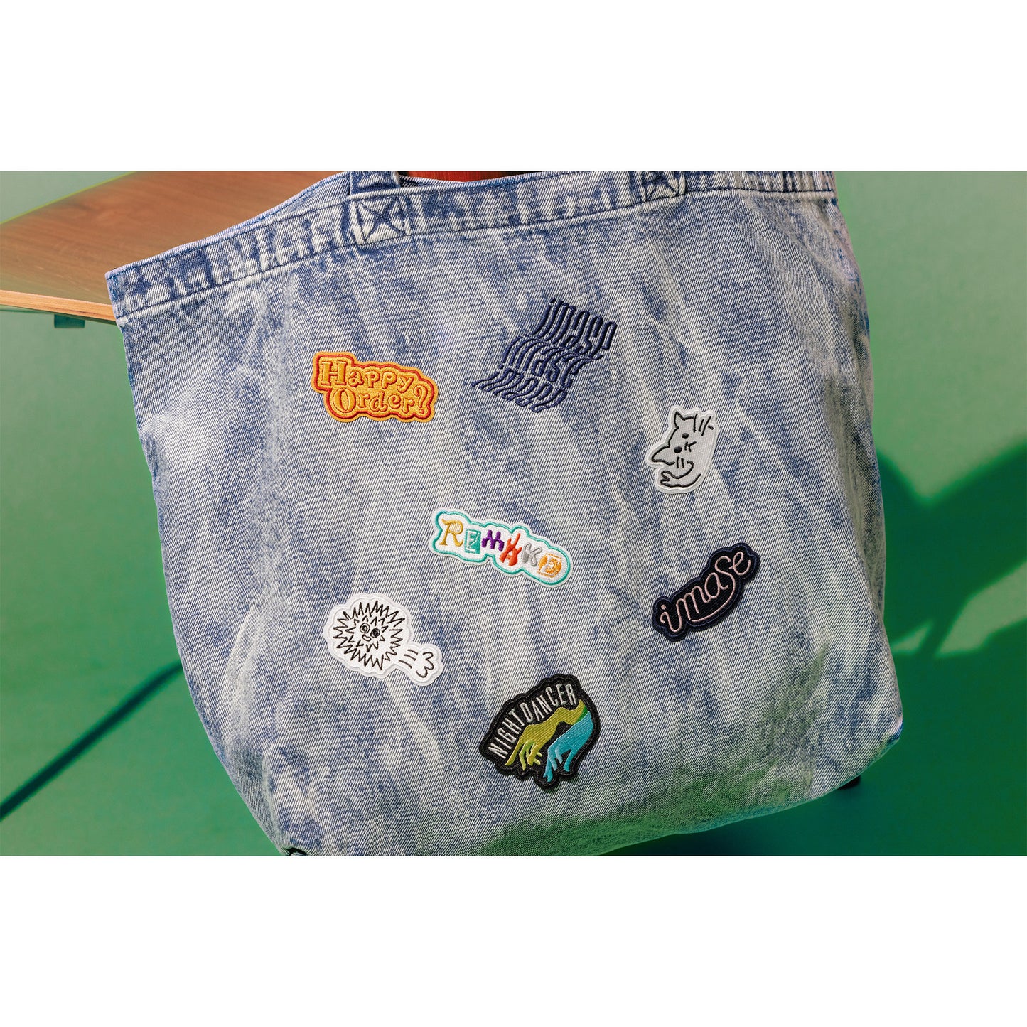 imase WAVE LOGO TOTE BAG
