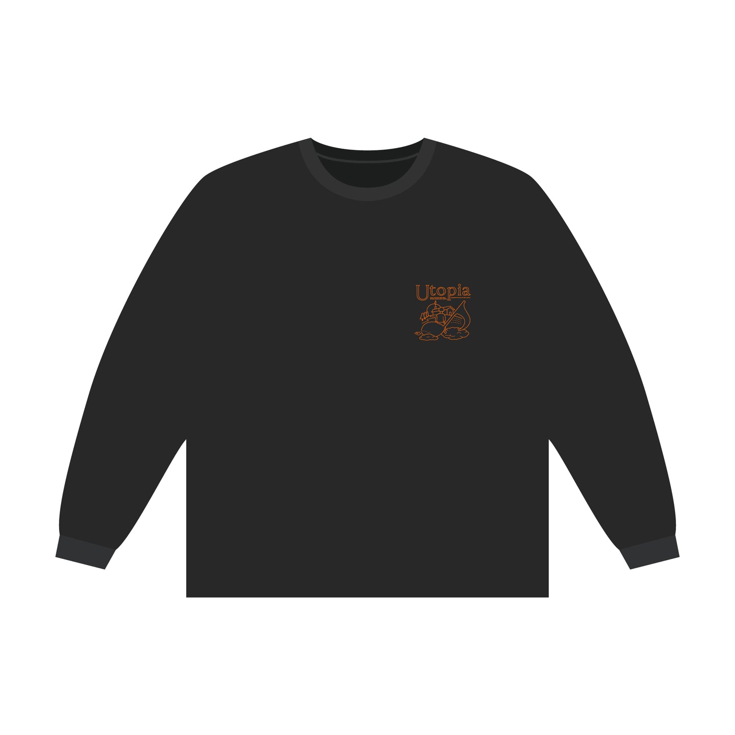Utopia LONG T-SHIRTS CHARCOAL GRAY