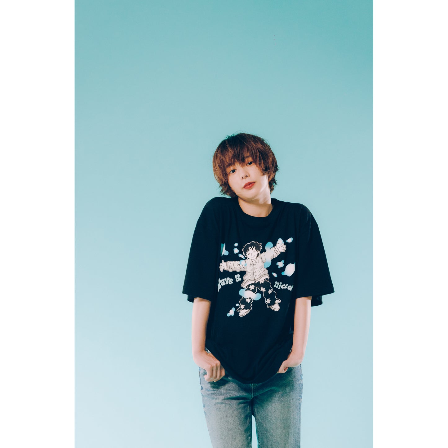 "Have a nice day" T-SHIRTS / BLACK