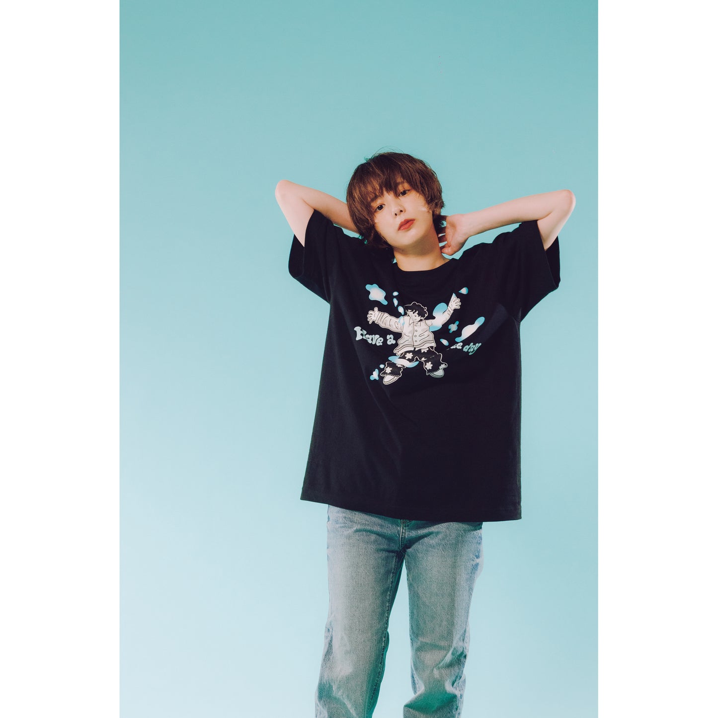 "Have a nice day" T-SHIRTS / BLACK