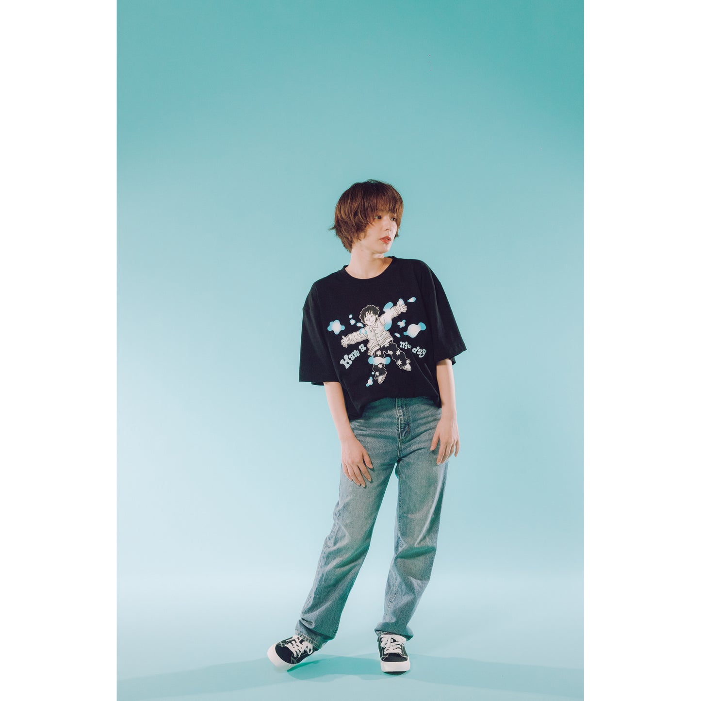 "Have a nice day" T-SHIRTS / BLACK
