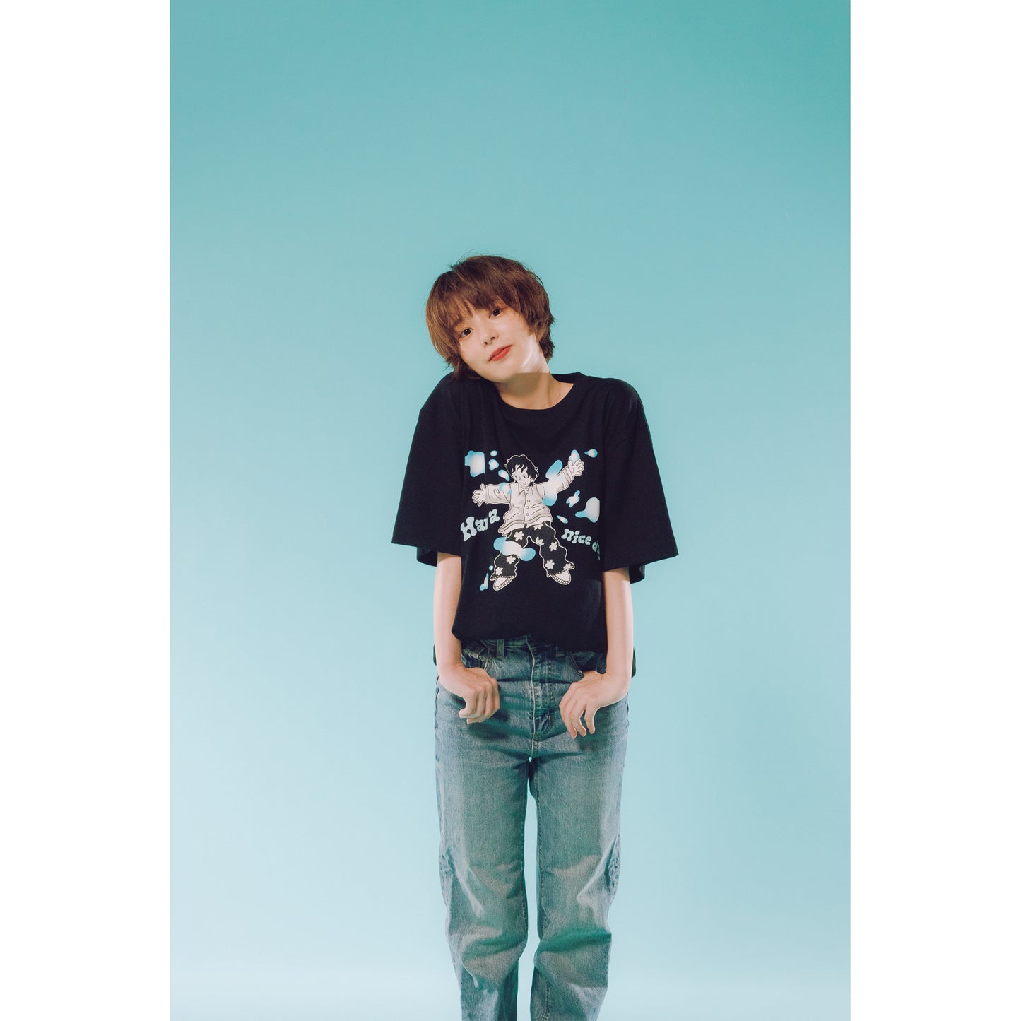 "Have a nice day" T-SHIRTS / BLACK