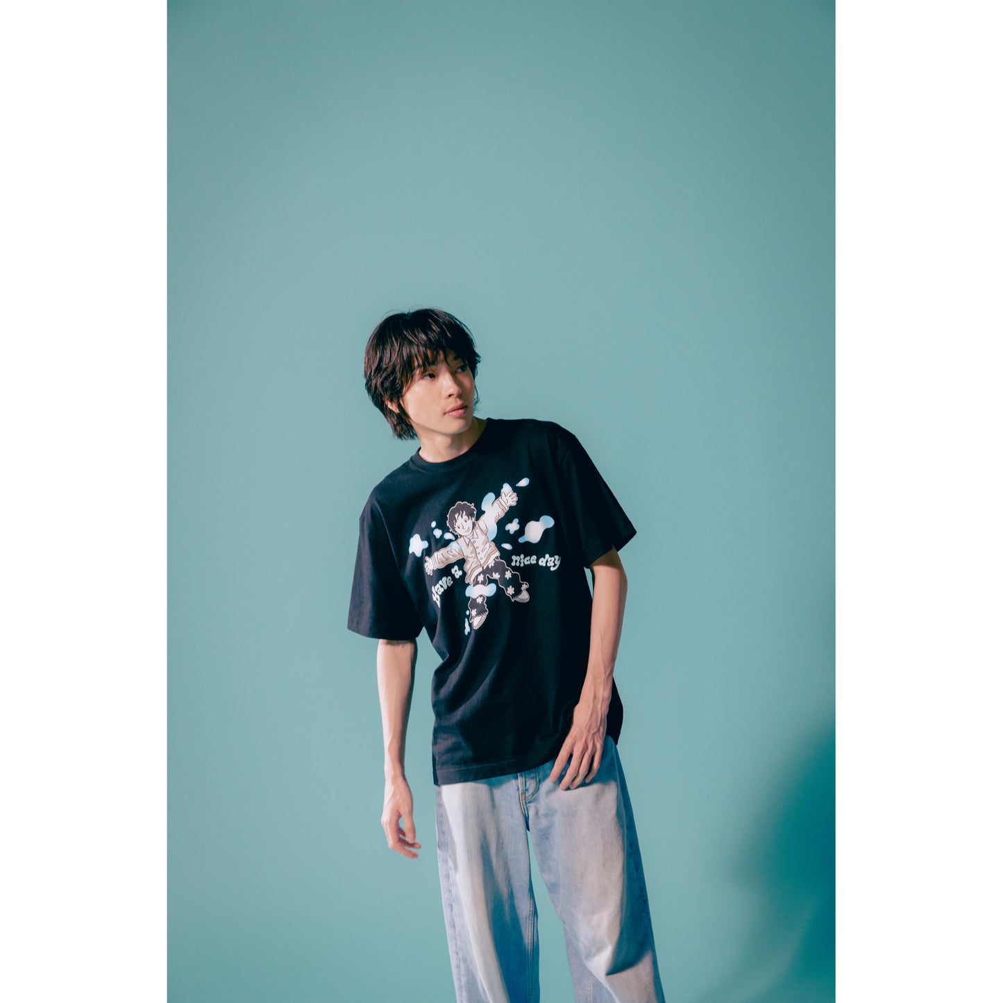 "Have a nice day" T-SHIRTS / BLACK