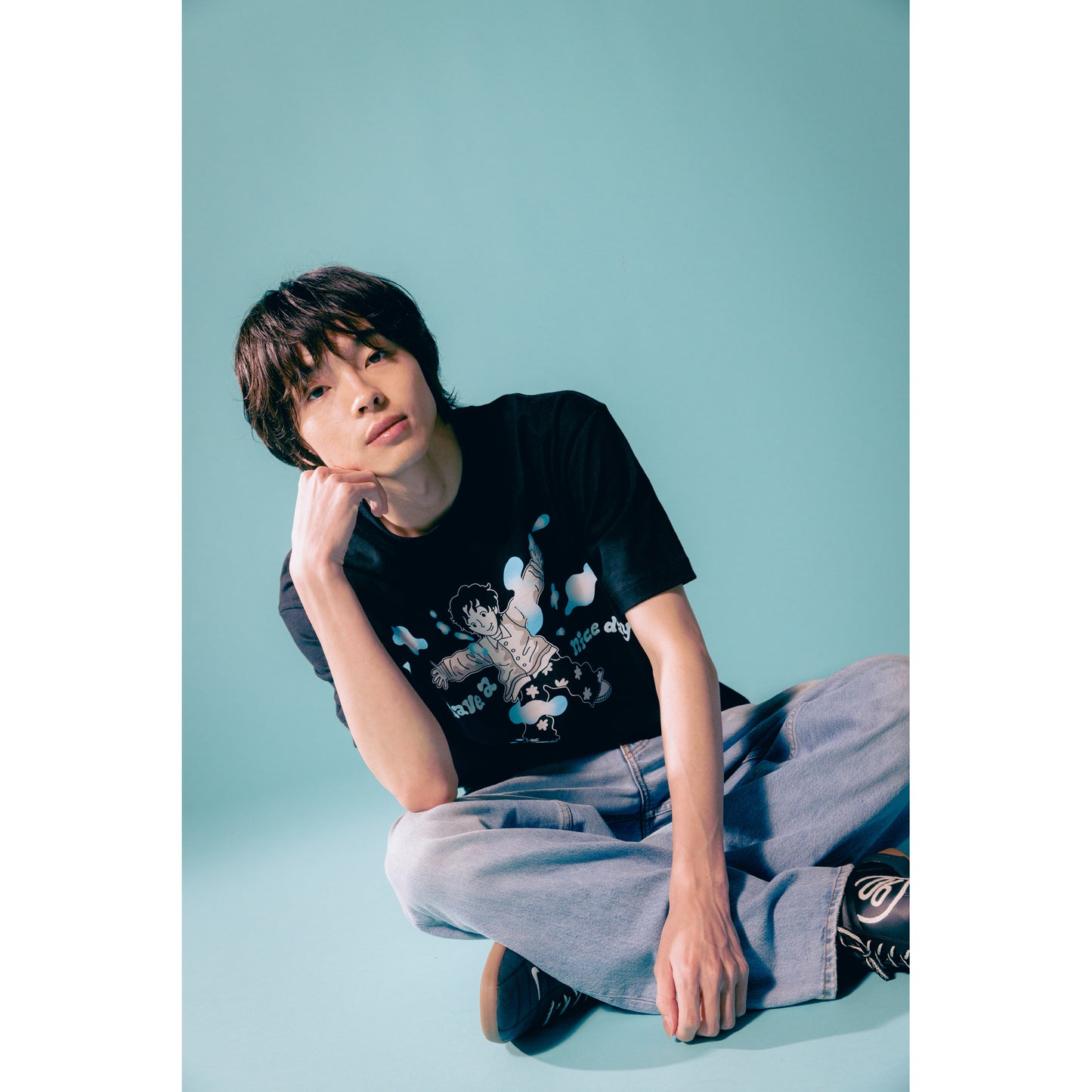 "Have a nice day" T-SHIRTS / BLACK
