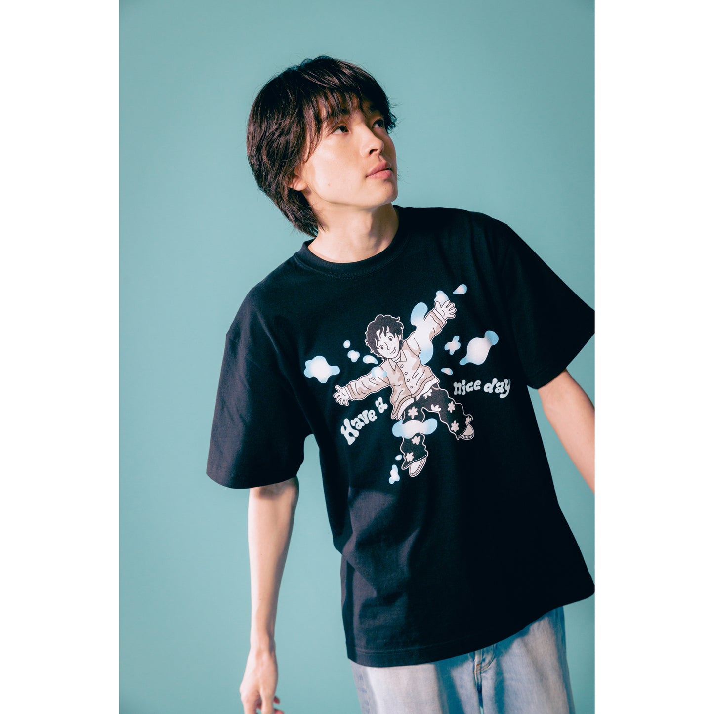 "Have a nice day" T-SHIRTS / BLACK