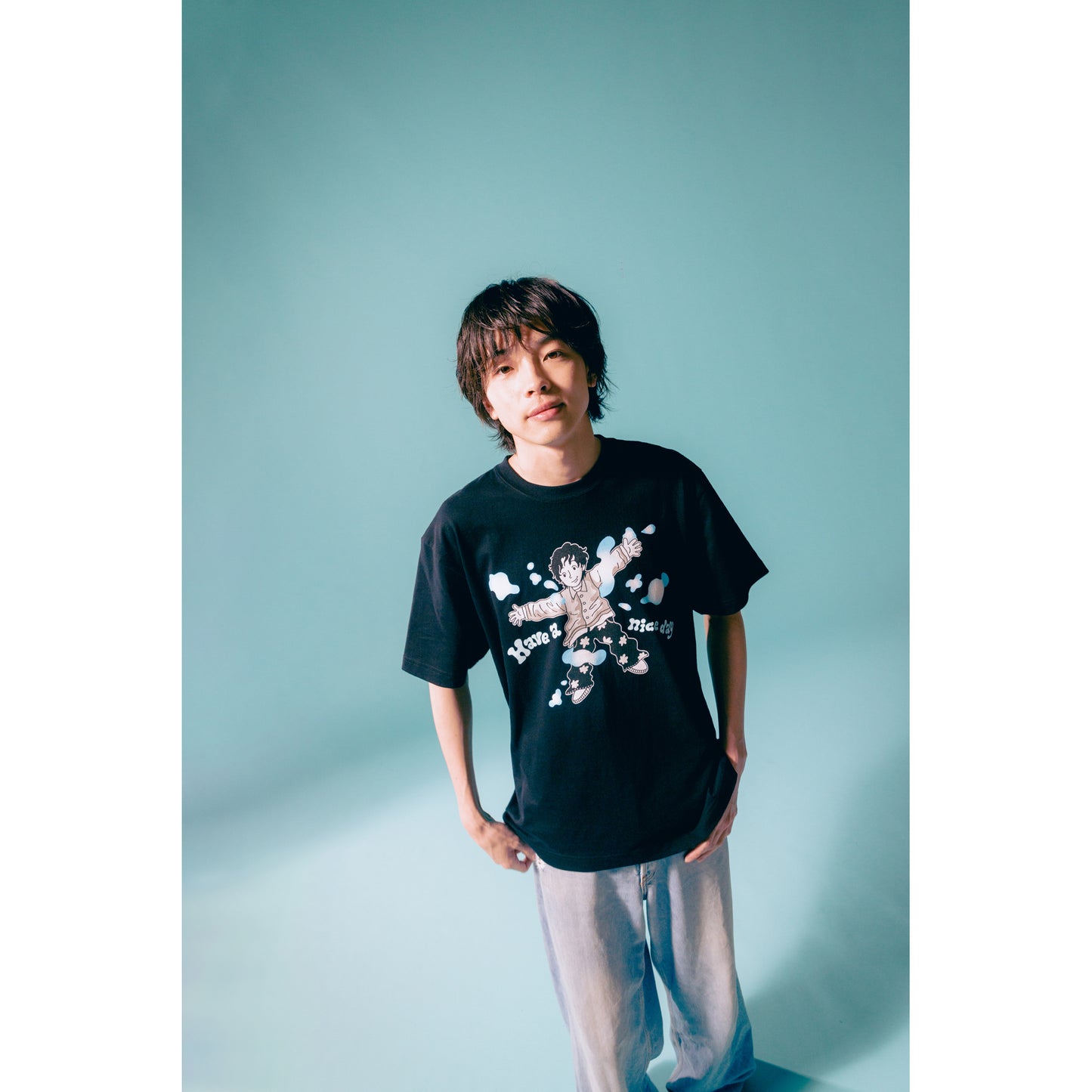 "Have a nice day" T-SHIRTS / BLACK