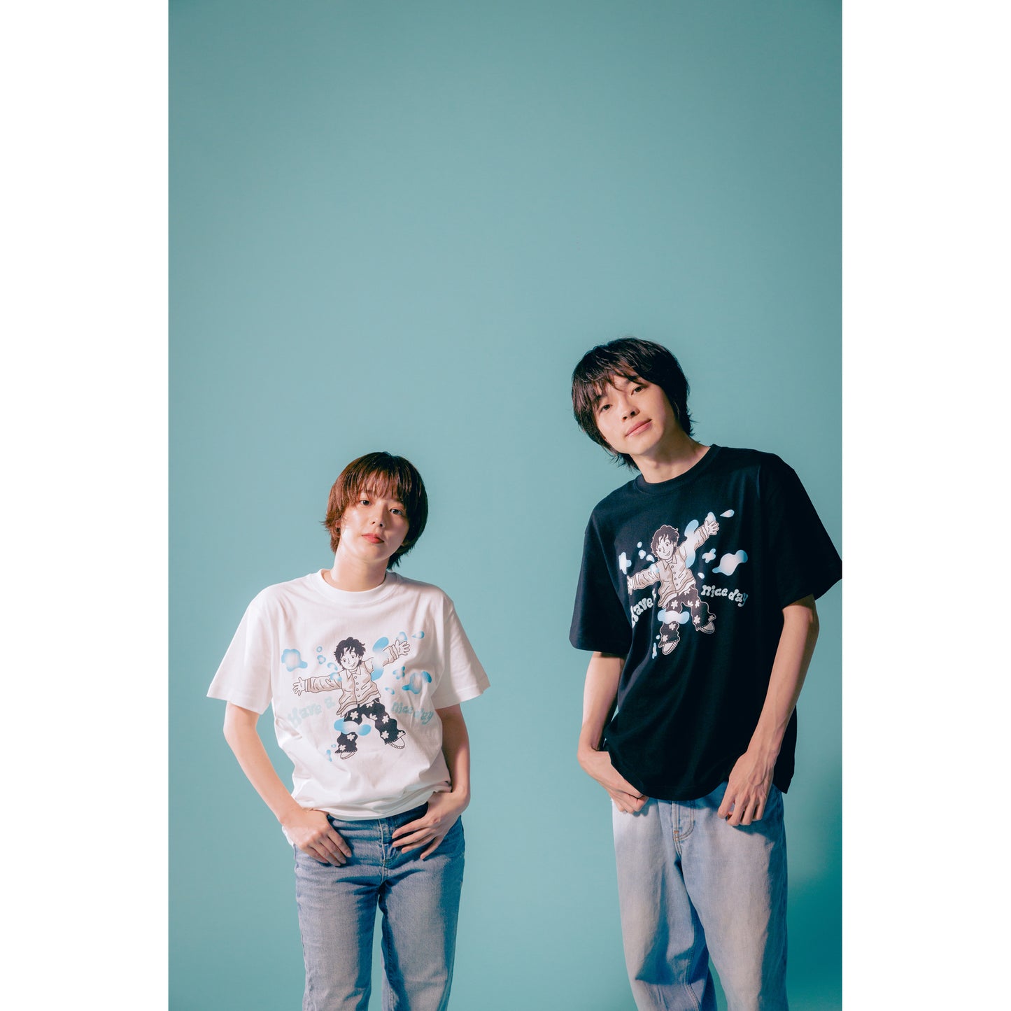 "Have a nice day" T-SHIRTS / BLACK