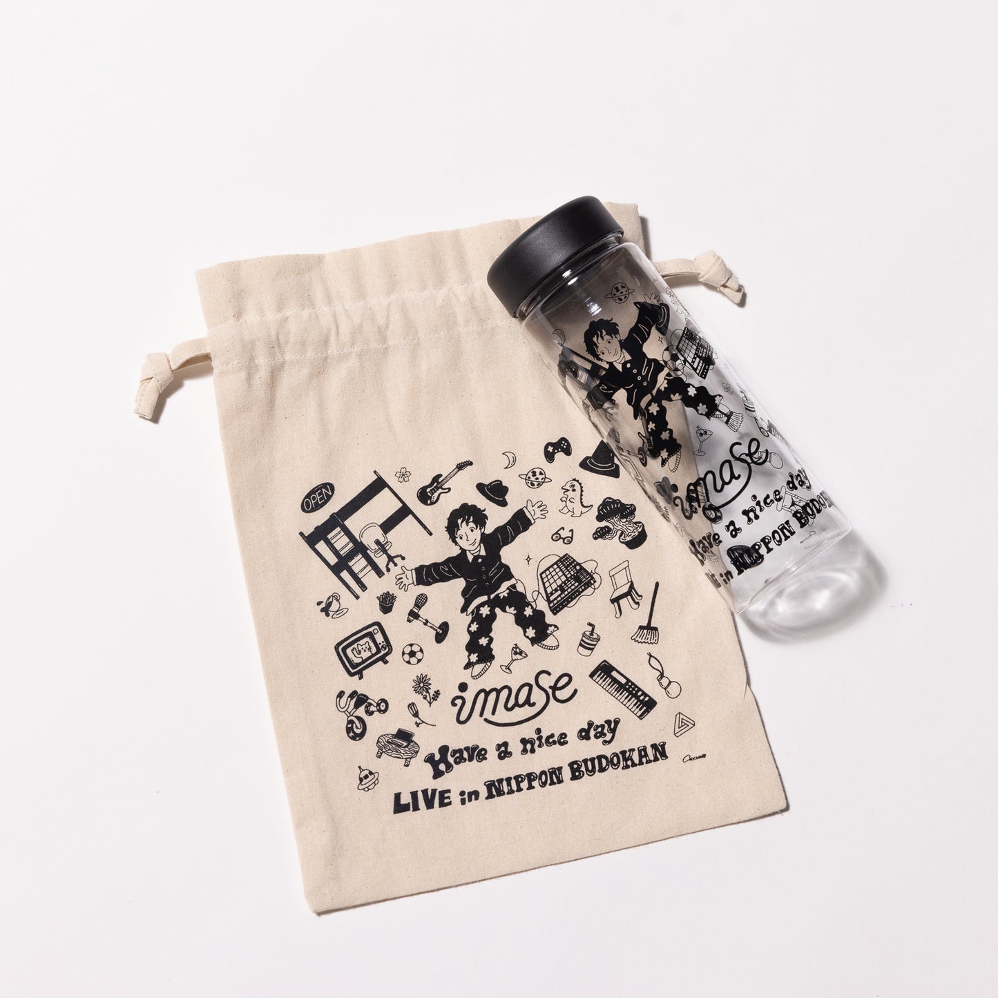 "Have a nice day" BOTTLE&POUCH SET